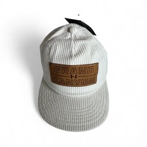 Under Armour Leather Patch Grand Canyon Arizona Corduroy Cream Cap Hat Snapback